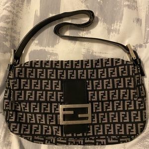 Fendi Zucca Bag - black and grey mini logo